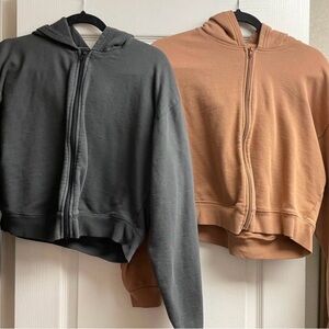 Skims cropped Zip-Up Hoodies